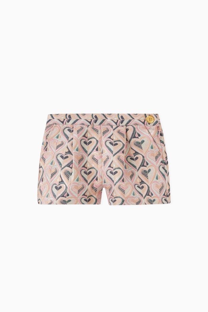 

Vanessa Heart Shorts in Jacquard, Pink