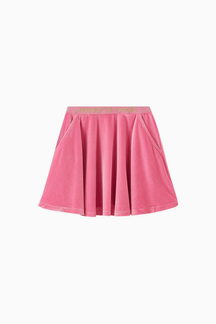 

Bryony Logo Skirt in Velvet, Pink