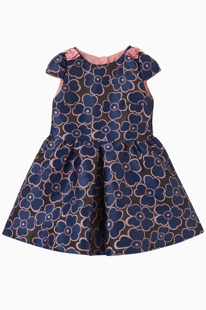 

Shona Floral Printed Dress in Fabric, Blue