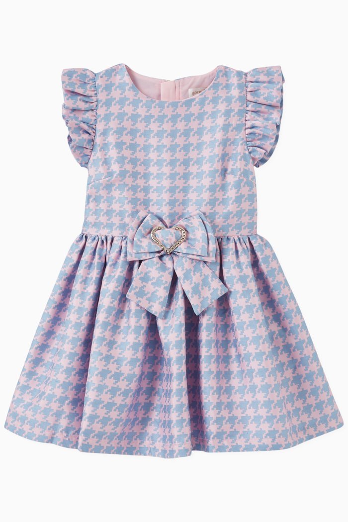 

Calypso Houndstooth Dress in Jacquard, Blue