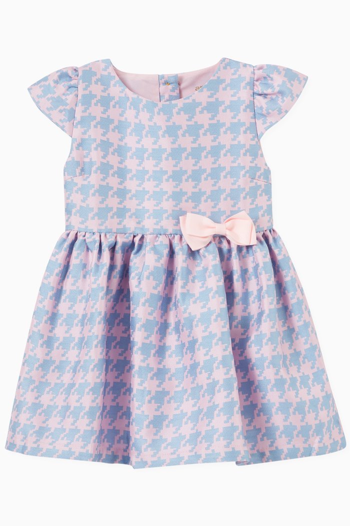 

Calypso Houndstooth Dress in Jacquard, Blue