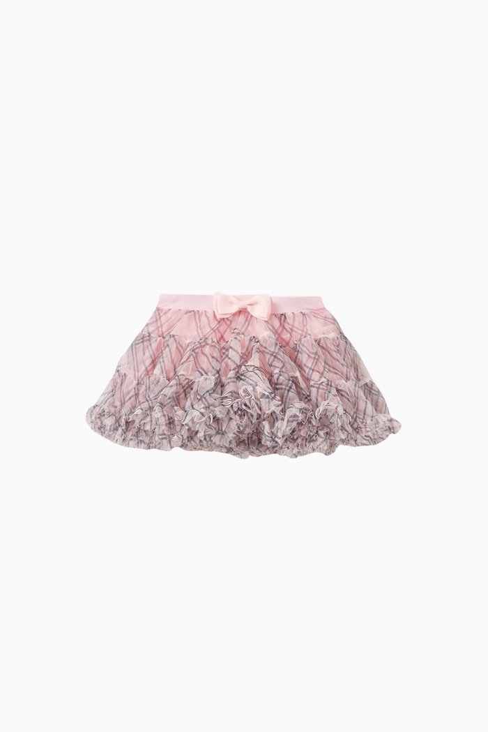 

Nancy Tartan Tutu Skirt in Tulle, Pink