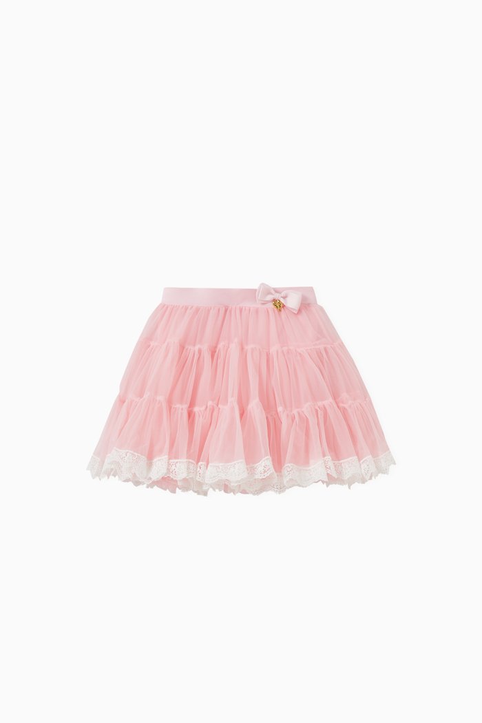 

Claridges Lace Tutu Skirt in Tulle, Pink