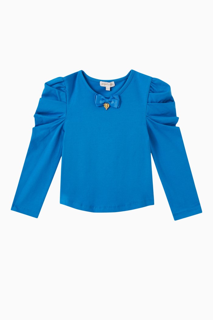 Alvera Top in Stretch-cotton, Blue