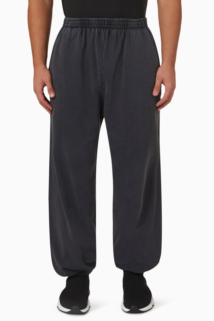 

Sporty B Sweatpants in Curly Cotton Fleece, Black
