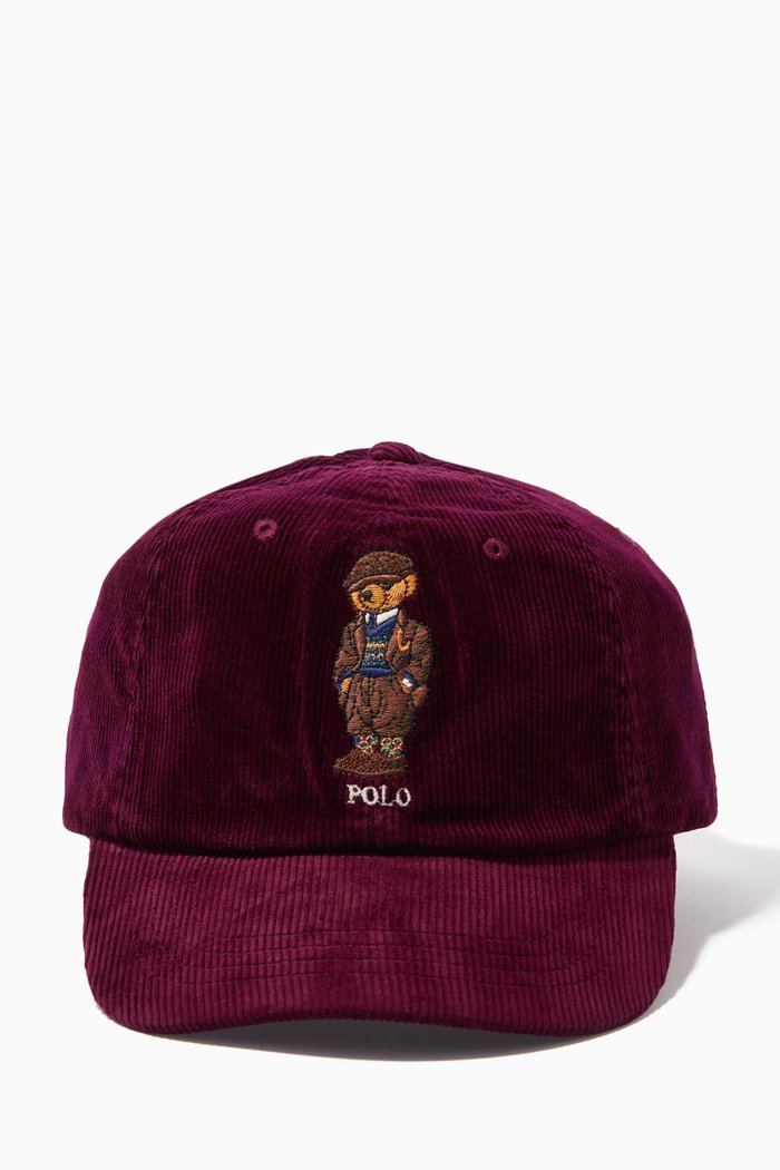 

Polo Bear Ball Cap in Corduroy, Green