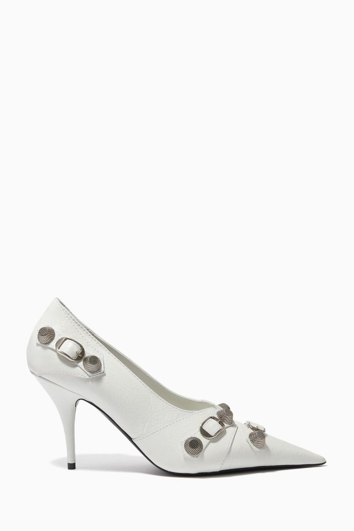 

Cagole 90 Pumps in Leather, White