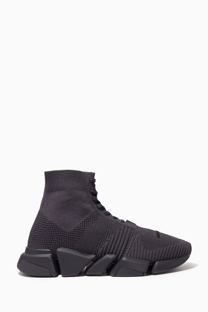

Speed 2.0 Lace-up Sneakers in Jacquard Knit, Grey