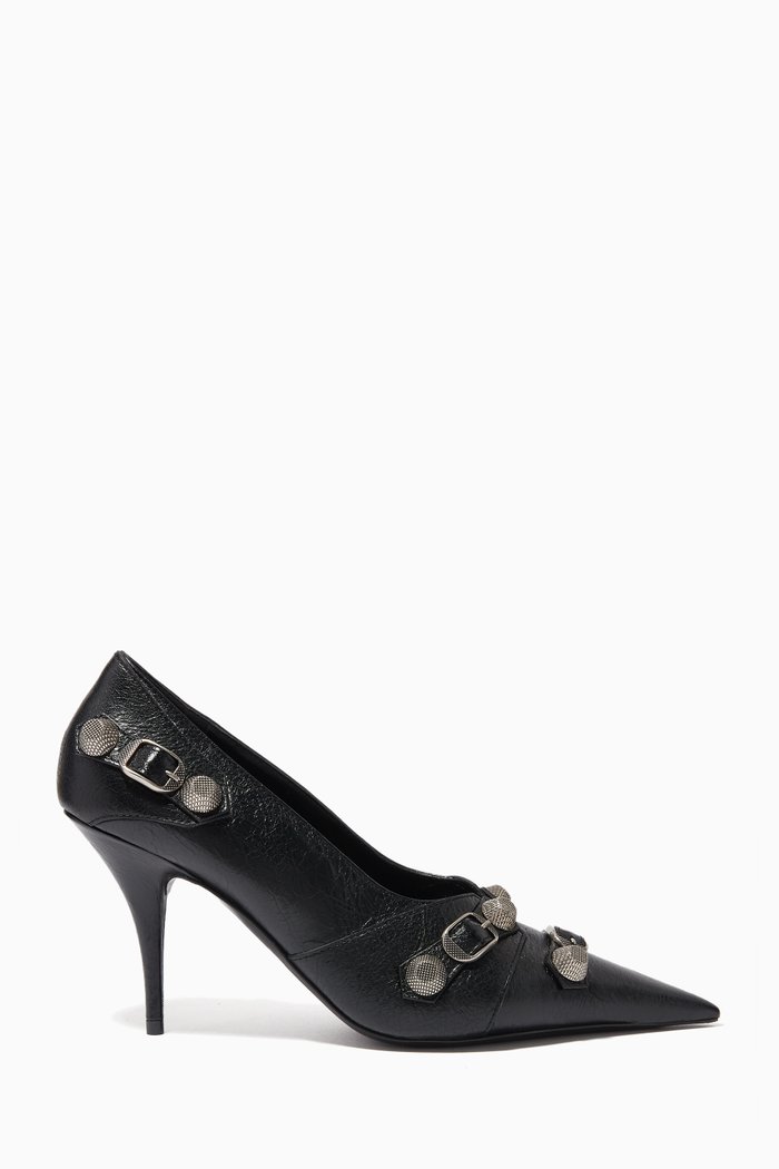 Cagole 90 Pumps in Leather, Black