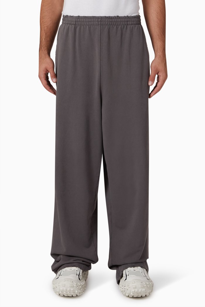 Political Campaign Large Fit Sweatpants in Fleece, Grey