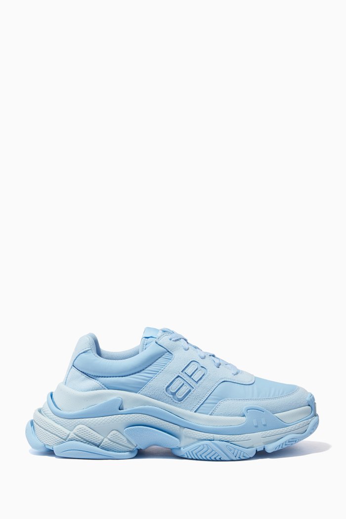 

Triple S Sneakers in Suede & Nylon, Blue