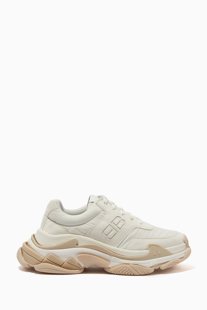 

Triple S Sneakers in Suede & Nylon, Neutral