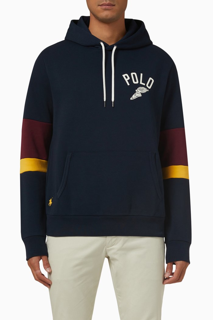 

Logo Hoodie in Double-knit, Blue