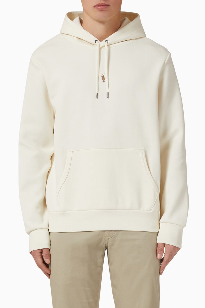

Logo Hoodie in Double-knit, Neutral