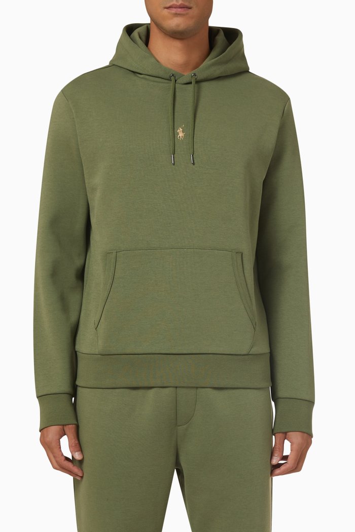 

Logo Hoodie in Double-knit, Green