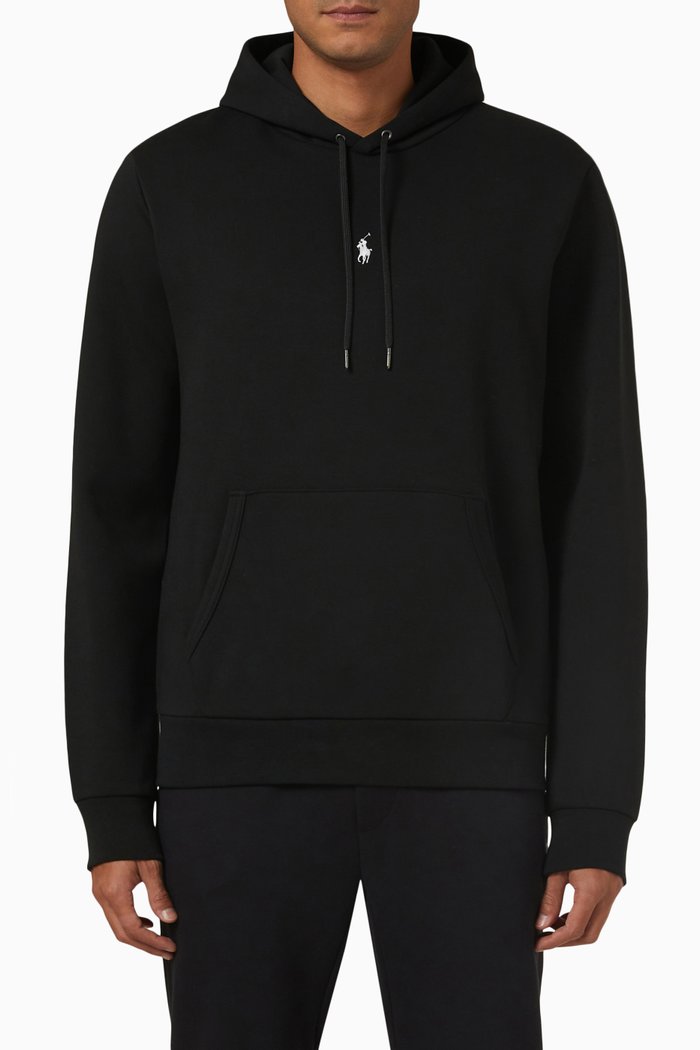 

Logo Hoodie in Double-knit, Black