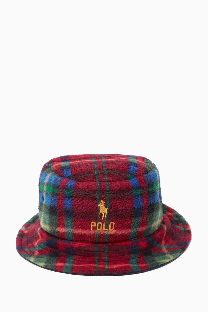 

Bucket Hat in Plaid Teddy, Black