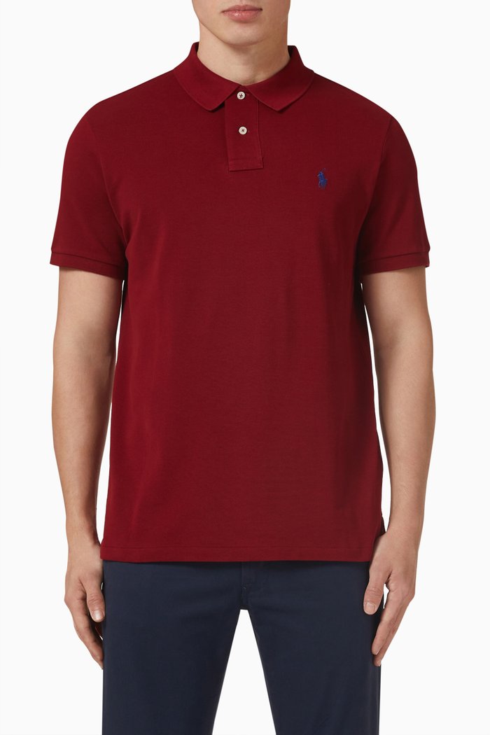 

Polo Shirt in Cotton Piqué, Red