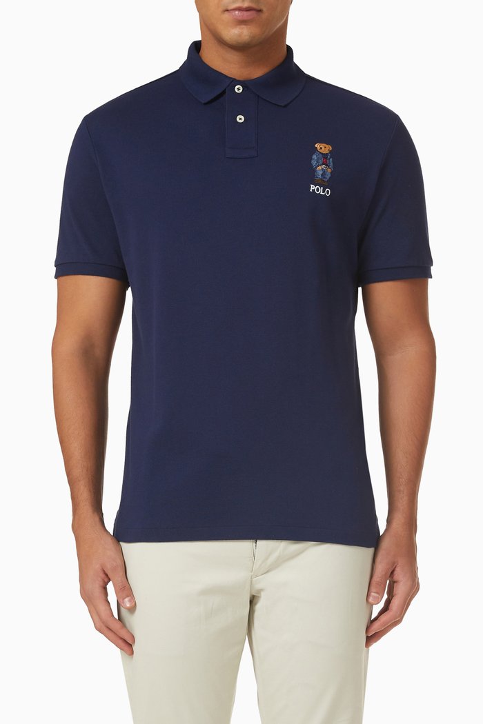 

Polo Shirt in Cotton, Blue