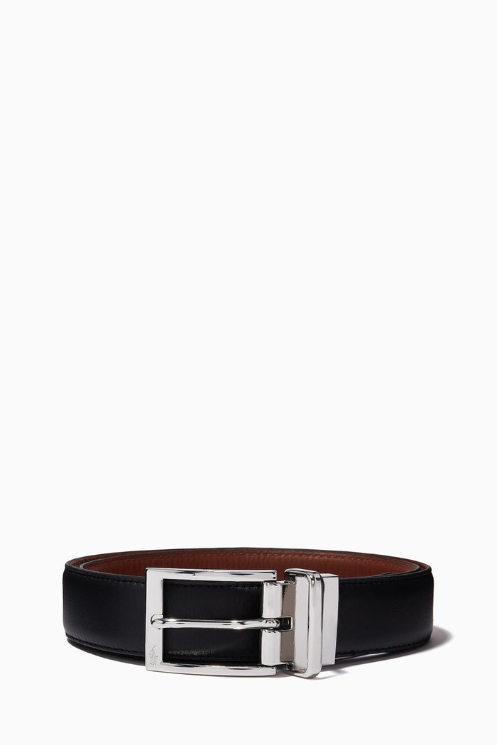 

Reversible Belt in Leather, Black