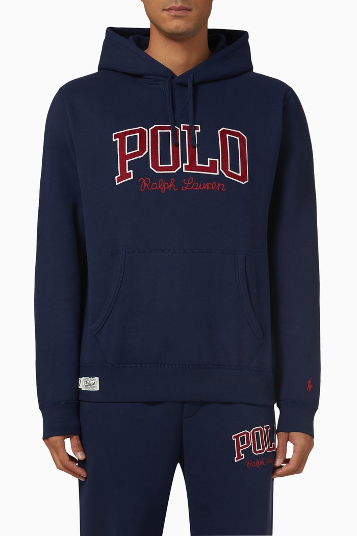 

Logo Hoodie in Fleece, Blue