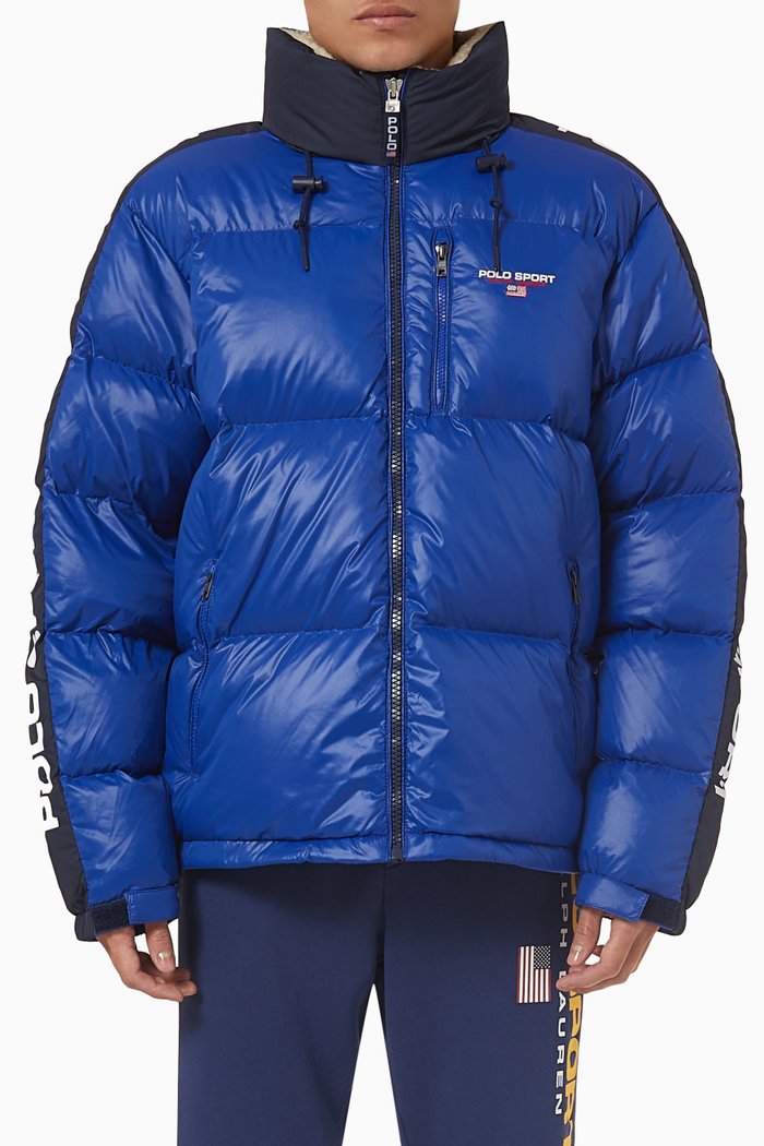 

Puffer Jacket in Padded Nylon, Blue