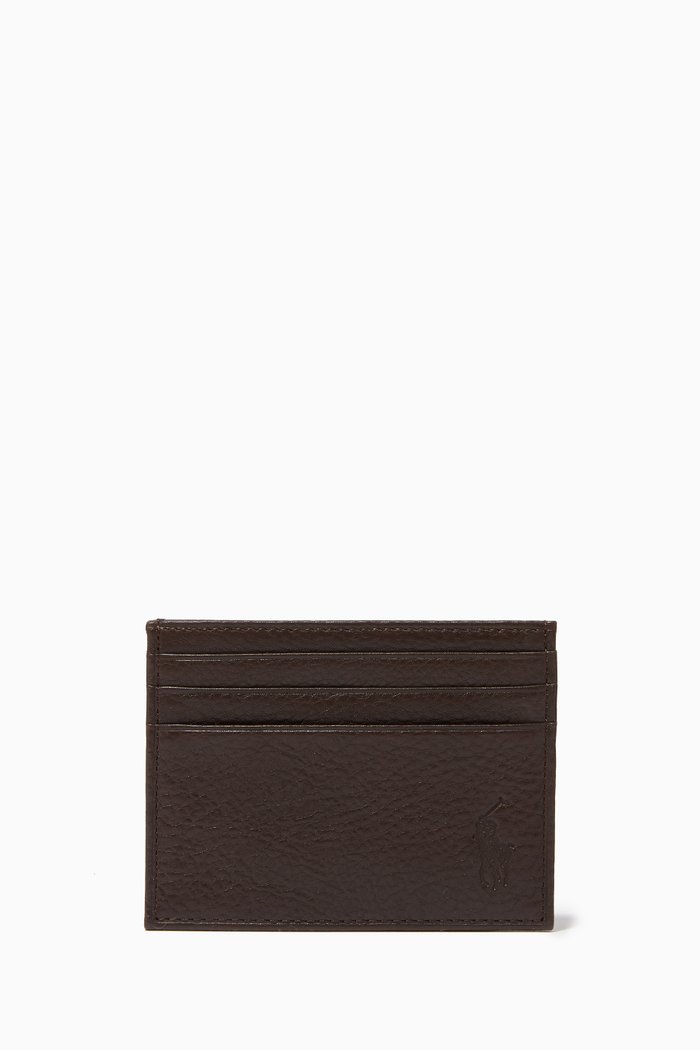 

Card Case in Pebble Leather, Brown