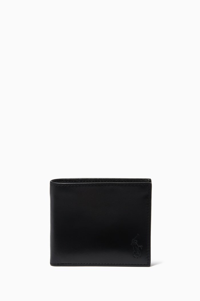 

Pony Player Billfold Wallet in Leather, Black