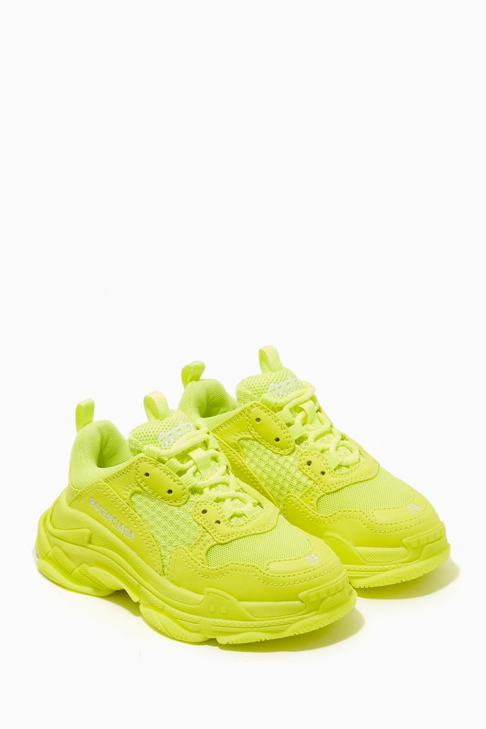 

Triple S Sneakers in Double Foam & Mesh, Yellow
