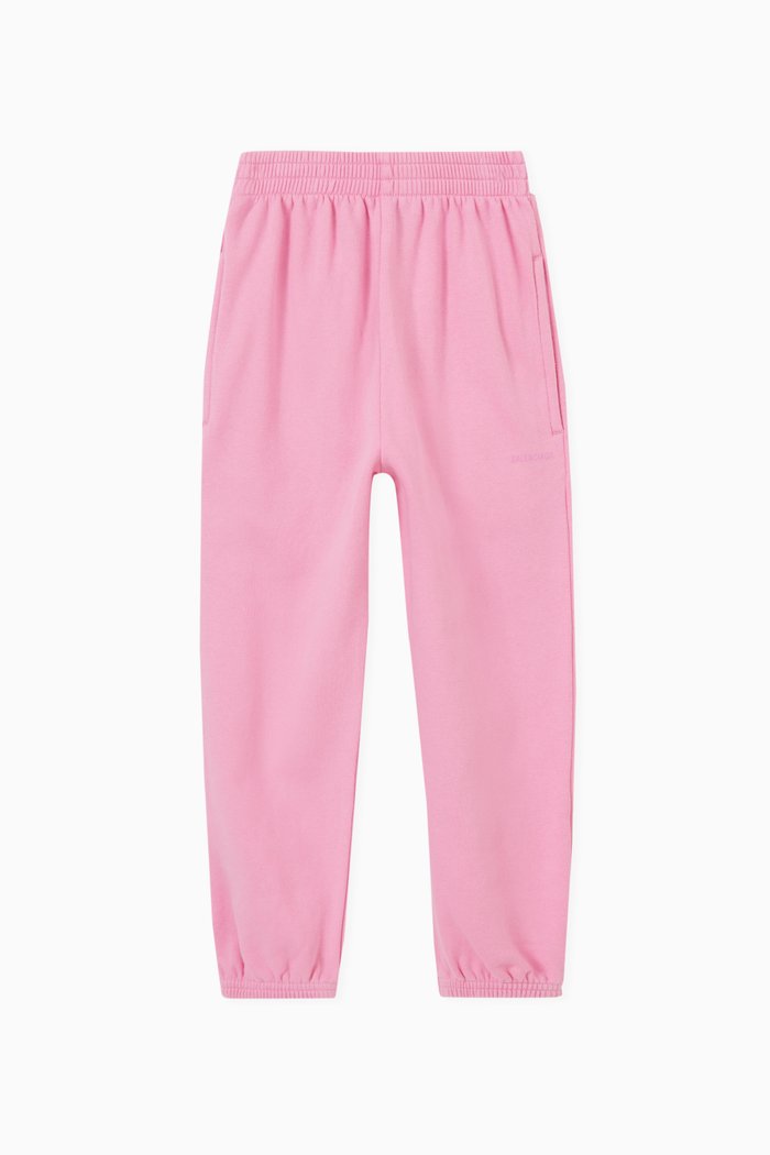 Logo Jogging Pants in Cotton, Pink