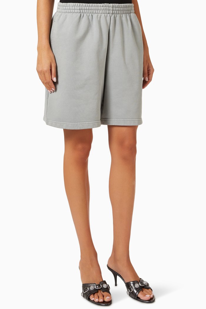 

Sweat Shorts in Fleece-back Jersey, Grey
