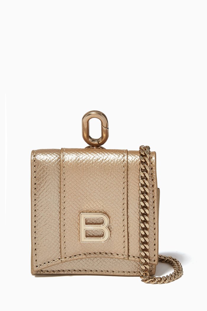 

Hourglass AirPods Pro Case in Leather, Gold