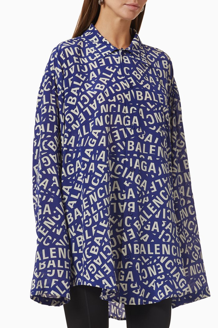

Logo-print Oversized Shirt, Blue