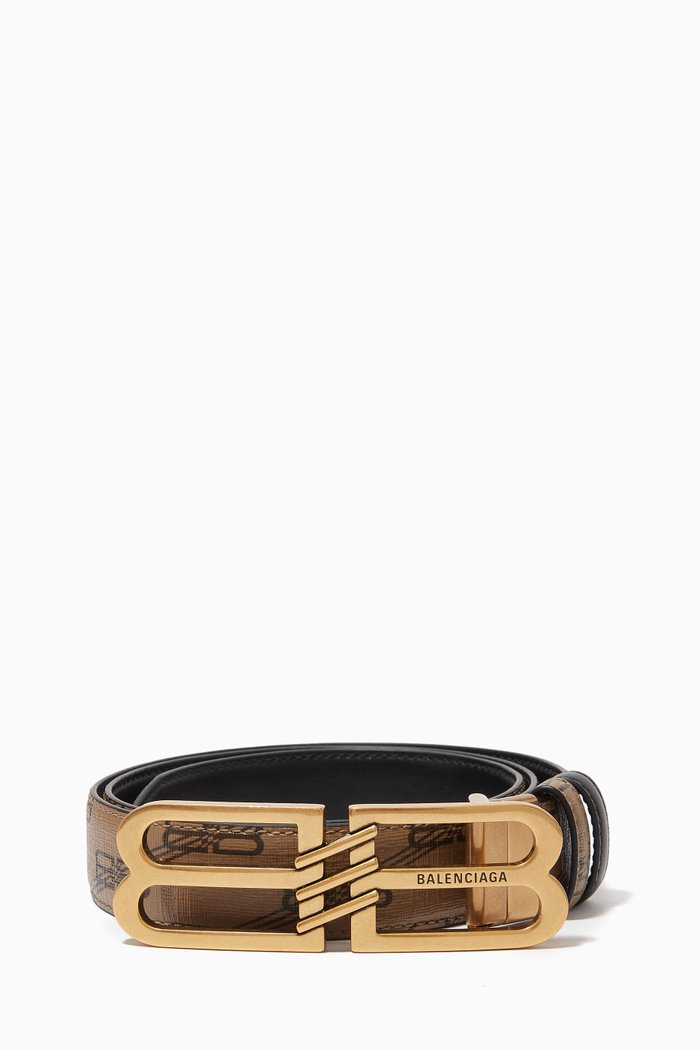 

Reversible Belt in BB Monogram Canvas, Black