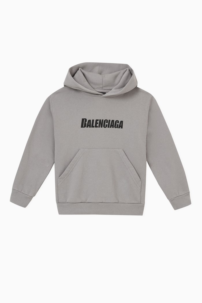 

Logo Hoodie in Cotton, Grey