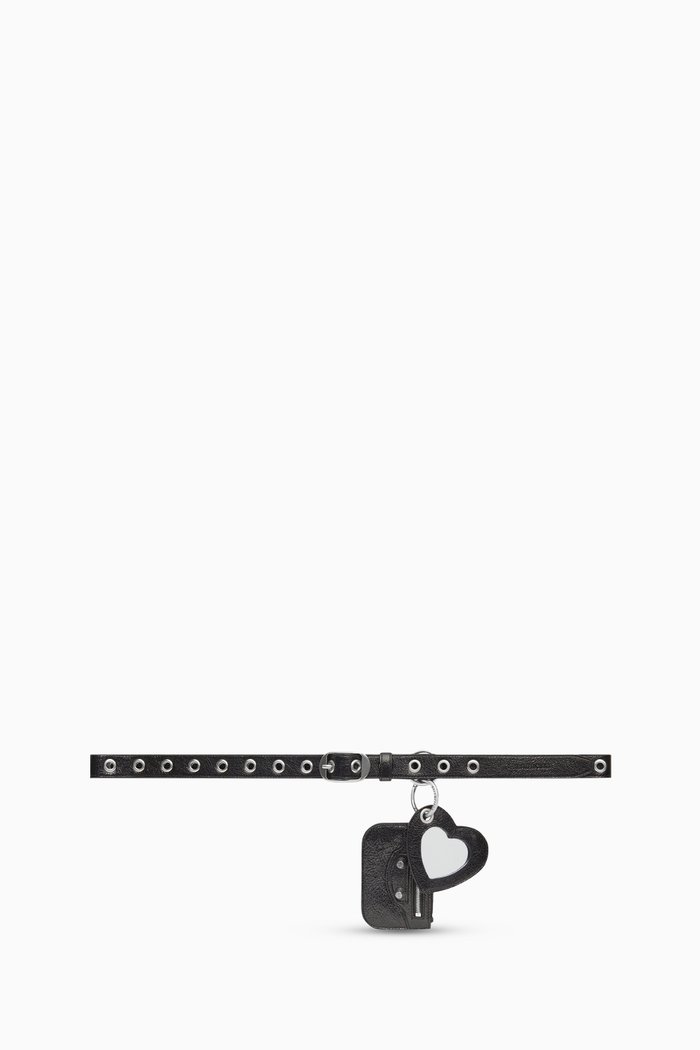 

Le Cagole Charms Belt in Arena Calfskin, Black
