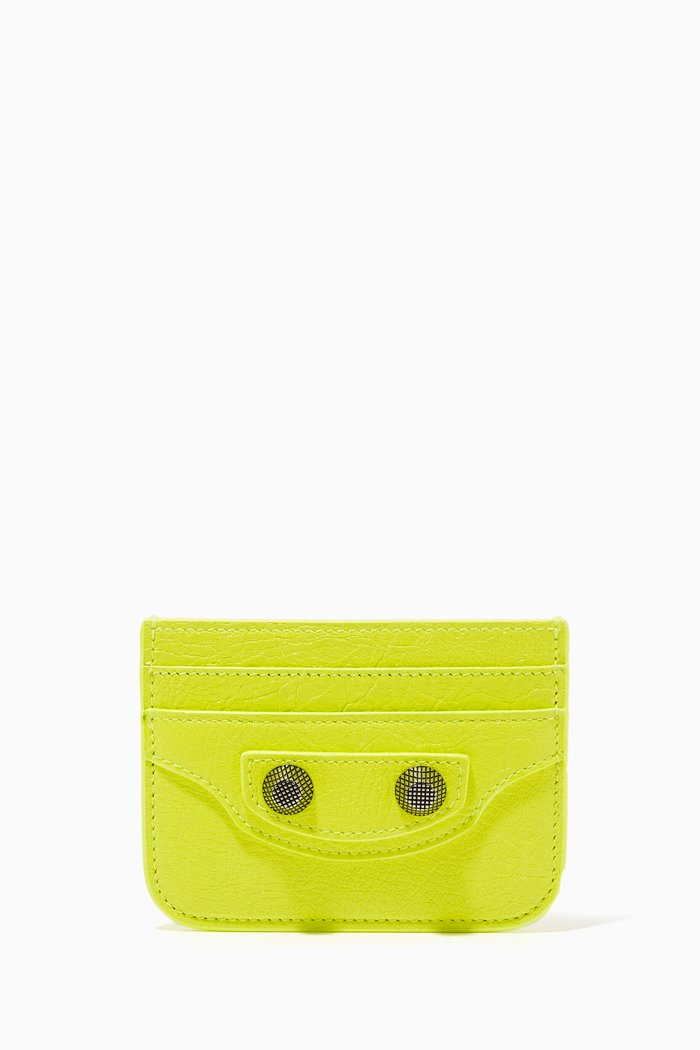 

Le Cagole Card Holder in Lambskin, Yellow