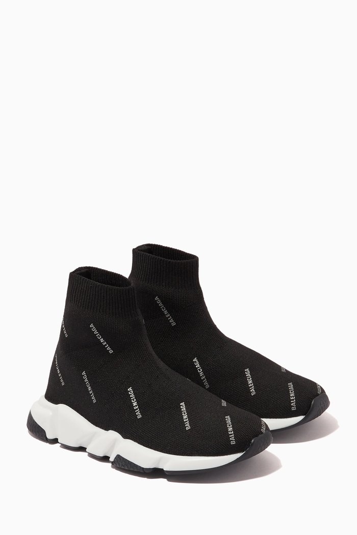 

Speed Sock Sneakers in Technical Knit, Black