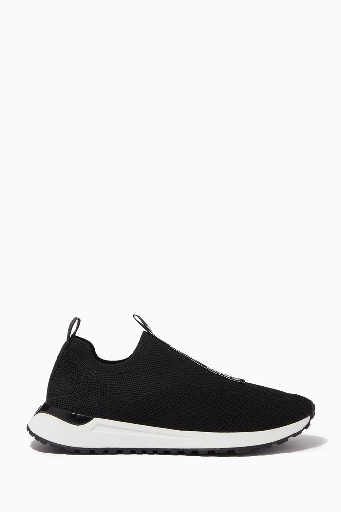 Miles Slip-on Sneakers in Knit-textile, White
