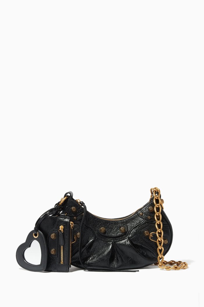 

Le Cagole XS Shoulder Bag in Arena Lambskin, Black