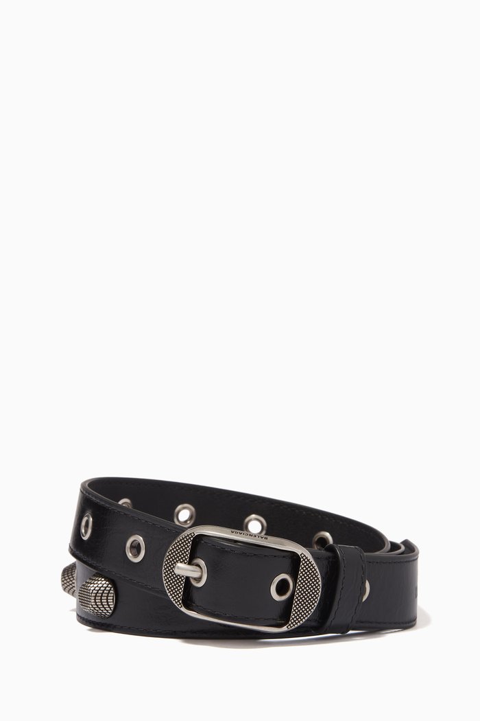 

Le Cagole Studded Belt in Leather, Black