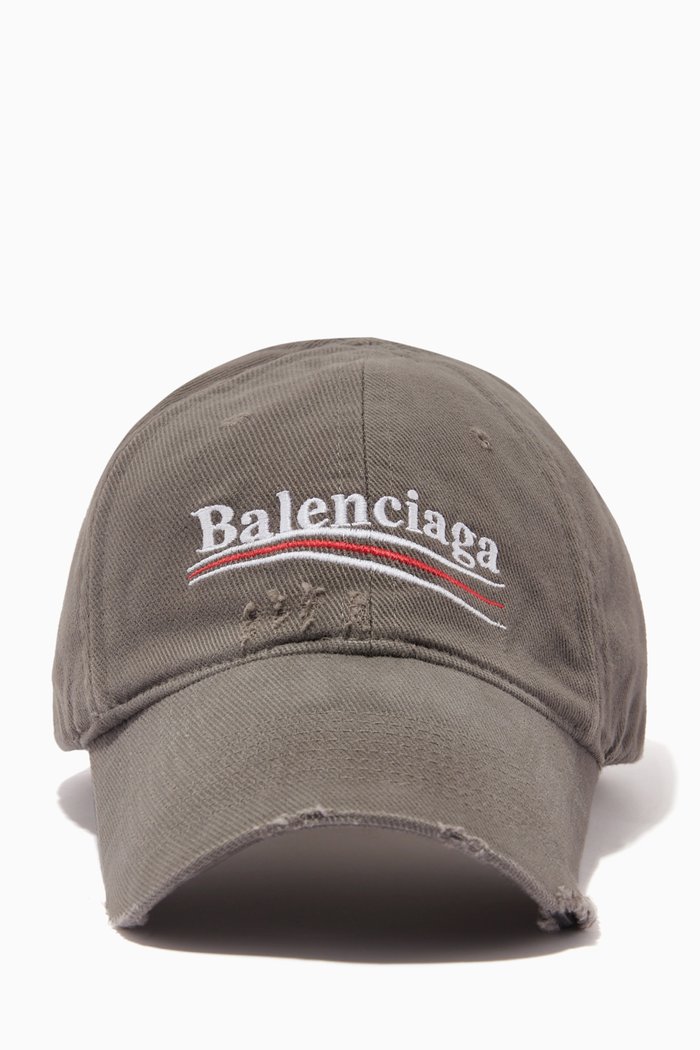 

Political Campaign Destroyed Cap in Cotton, Grey