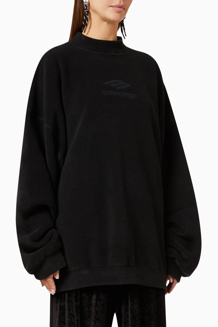 Logo Sweater in Cotton, Black