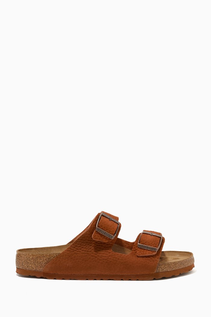 

Arizona Two-strap Sandals in Nubuck, Orange