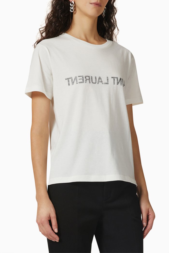 

SAINT LAURENT Reverse T-shirt in Jersey, White