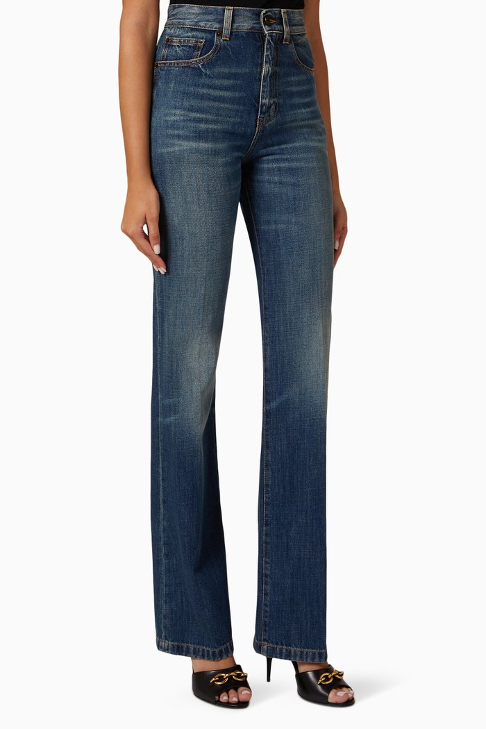 

Clyde Wide-leg Jeans in Denim, Blue