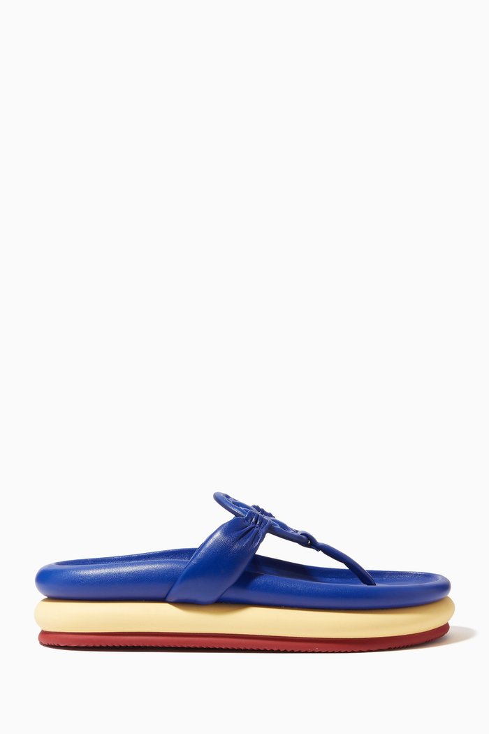 

Miller Cloud Puff Sandals in Leather, Red