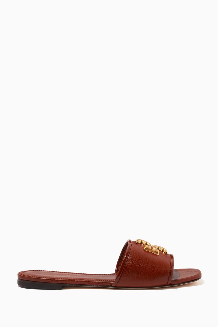 

Eleanor Slides in Leather, Brown