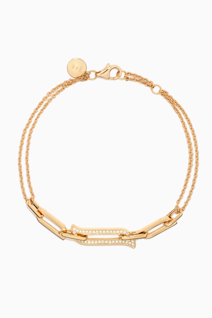 

Alif Unity Double-chain Diamond Bracelet in 18kt Yellow Gold