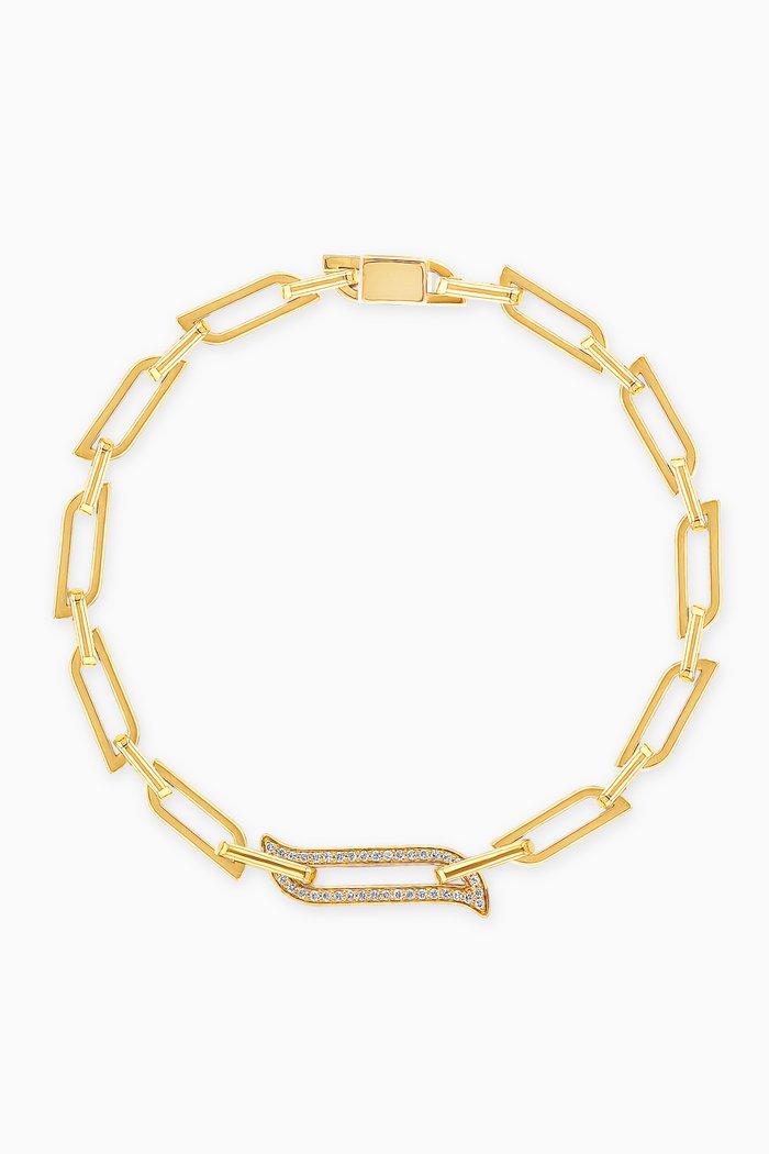 

Alif Unity Chain Diamond Bracelet in 18kt Yellow Gold